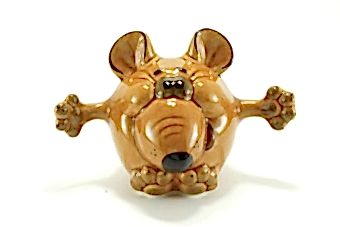 статуэтка-мышь-обнимашка-рыжая