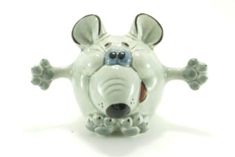 статуэтка-мышь-обнимашка-серая