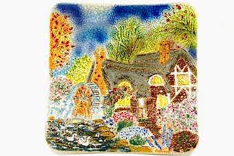 панно-тарелка-мельница