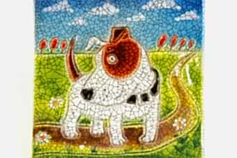 панно-тарелка-дружок