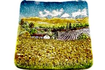 панно-тарелка-поле-подсолнухов